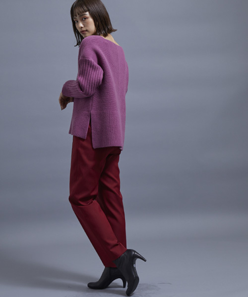 STUDIOUS（ステュディオス）の「パターンアレンジニット（ニット/セーター・レディース・オフホワイト/カーキ/ピンク/インディゴブルー・FREE）」の21枚目の写真