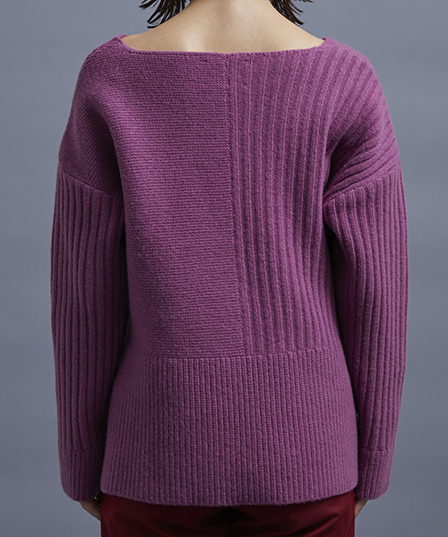 STUDIOUS（ステュディオス）の「パターンアレンジニット（ニット/セーター・レディース・オフホワイト/カーキ/ピンク/インディゴブルー・FREE）」の19枚目の写真