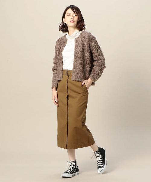 BEAUTY&YOUTH UNITED ARROWS（ビューティーアンドユースユナイテッドアローズ）の「BY コットンピーチスキンベルトタイトスカート ◆（スカート・レディース・ブラウン/オレンジ系その他・SMALL/MEDIUM）」の6枚目の写真