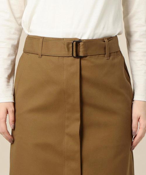 BEAUTY&YOUTH UNITED ARROWS（ビューティーアンドユースユナイテッドアローズ）の「BY コットンピーチスキンベルトタイトスカート ◆（スカート・レディース・ブラウン/オレンジ系その他・SMALL/MEDIUM）」の7枚目の写真