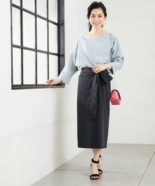 RIVE DROITE（リヴドロワ）の「タスランサッシュスカート（スカート・レディース・ベージュ/ネイビー/イエロー・0/1）」の7枚目の写真