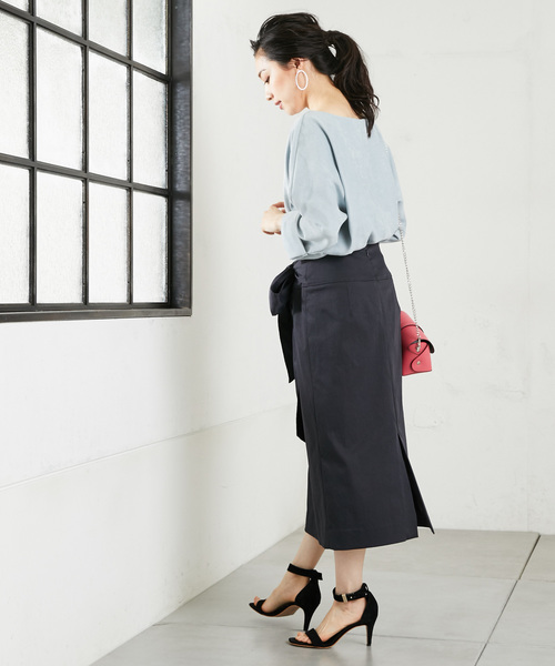 RIVE DROITE（リヴドロワ）の「タスランサッシュスカート（スカート・レディース・ベージュ/ネイビー/イエロー・0/1）」の8枚目の写真