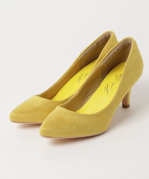 KOBE LETTUCE（コウベレタス）の「キレイな春色でコーデに彩りを！かかとクッション内蔵6cmヒールポインテッドトゥカラーパンプス/レディースシューズ[I1500]神戸レタス（パンプス・レディース・ブラック/パープル/グレー/イエロー/ベージュ系その他/ベージュ/ネイビー/サックスブルー/グリーン/シルバー/その他1/その他2/ドット・L/LL/M/S）」の9枚目の写真