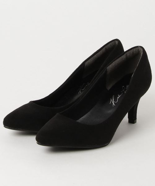 KOBE LETTUCE（コウベレタス）の「キレイな春色でコーデに彩りを！かかとクッション内蔵6cmヒールポインテッドトゥカラーパンプス/レディースシューズ[I1500]神戸レタス（パンプス・レディース・ブラック/パープル/グレー/イエロー/ベージュ系その他/ベージュ/ネイビー/サックスブルー/グリーン/シルバー/その他1/その他2/ドット・L/LL/M/S）」の2枚目の写真