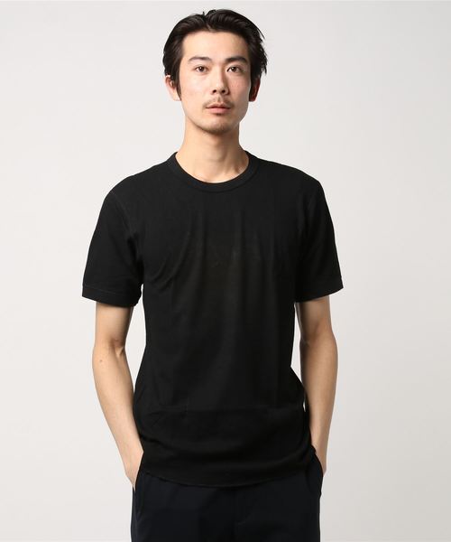 Healthknit(ヘルスニット)の「Healthknit/ヘルスニット WAFFLE TEE(Tシャツ/カットソー・メンズ・ホワイト/ブラック/ホワイト×グレー/杢グレー/ホワイト×ネイビー・MEDIUM/LARGE)」の4枚目の写真