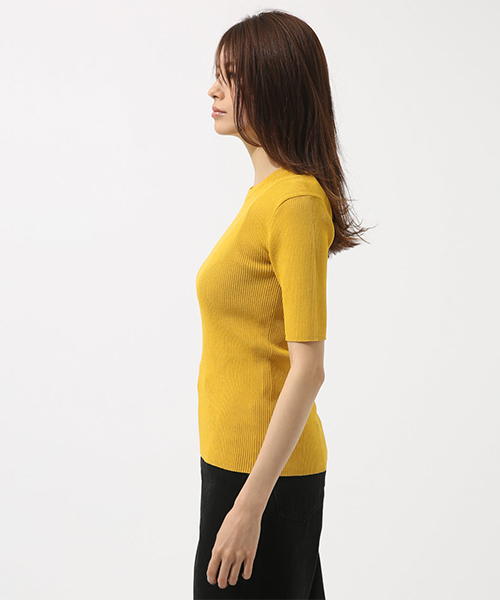 AZUL by moussy（アズールバイマウジー）の「ボーダー5分袖ニットプルオーバー（ニット/セーター・レディース・ブルー系その他/ホワイト系その他/イエロー系その他/ブラック・MEDIUM/SMALL）」の22枚目の写真