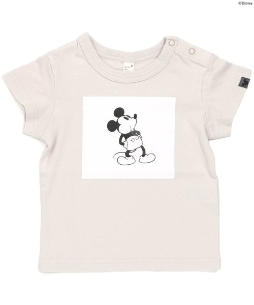 apres les cours(アプレレクール)の「Disney(ディズニー)ミッキーフォトTシャツ(Tシャツ/カットソー・キッズ・イエロー/ネイビー/ベージュ/レッド・100/120/130/90/140/110/80)」の2枚目の写真