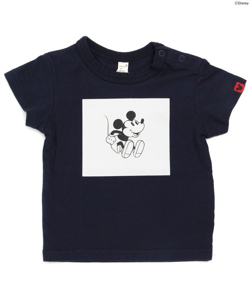 apres les cours(アプレレクール)の「Disney(ディズニー)ミッキーフォトTシャツ(Tシャツ/カットソー・キッズ・イエロー/ネイビー/ベージュ/レッド・100/120/130/90/140/110/80)」の7枚目の写真