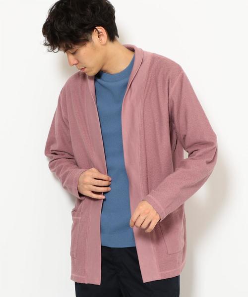 green label relaxing(グリーンレーベルリラクシング)の「SC ランダムパイル ショール カーディガン ◆(カーディガン/ボレロ・メンズ・ワインレッド/ベージュ/ネイビー・S/M/L)」の3枚目の写真