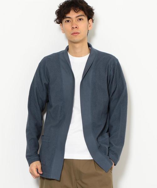 green label relaxing(グリーンレーベルリラクシング)の「SC ランダムパイル ショール カーディガン ◆(カーディガン/ボレロ・メンズ・ワインレッド/ベージュ/ネイビー・S/M/L)」の9枚目の写真
