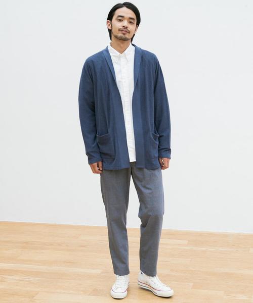 green label relaxing(グリーンレーベルリラクシング)の「SC ランダムパイル ショール カーディガン ◆(カーディガン/ボレロ・メンズ・ワインレッド/ベージュ/ネイビー・S/M/L)」の8枚目の写真