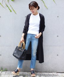 タグ付き未使用☆ shake code ロング カーディガン ブラウン ベージュ Deuxieme Classe（ドゥーズィエムクラス）の「shake code Vネック