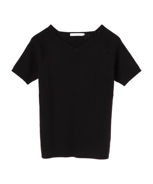 AMERICAN HOLIC(アメリカンホリック)の「・変形リブプルオーバー(ニット/セーター・レディース・グリーン/ブルー/ブラック/イエロー系その他2/ブラック系その他4/オフホワイト・L/M)」の8枚目の写真