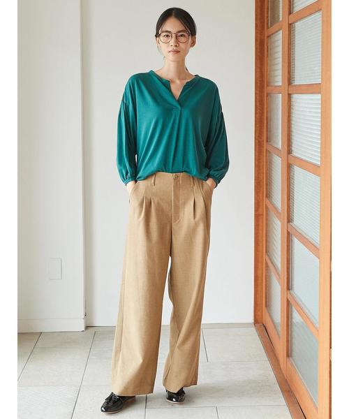 AMERICAN HOLIC（アメリカンホリック）の「・ドロップショルダースキッパープルオーバー（Tシャツ/カットソー・レディース・ブラック/ブラウン/グリーン/マスタード・FREE）」の10枚目の写真