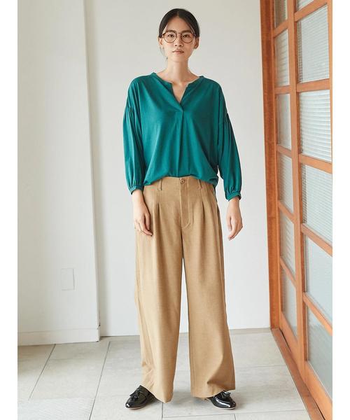 AMERICAN HOLIC（アメリカンホリック）の「・ドロップショルダースキッパープルオーバー（Tシャツ/カットソー・レディース・ブラック/ブラウン/グリーン/マスタード・FREE）」の9枚目の写真