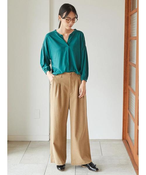 AMERICAN HOLIC（アメリカンホリック）の「・ドロップショルダースキッパープルオーバー（Tシャツ/カットソー・レディース・ブラック/ブラウン/グリーン/マスタード・FREE）」の8枚目の写真