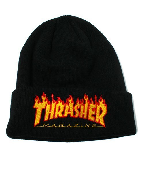 THRASHER（スラッシャー）の「WEGO/THRASHERファイヤーワッチキャップ（ニットキャップ/ビーニー・メンズ・ホワイト/ブラック/ネイビー/ワイン・FREE）」の18枚目の写真