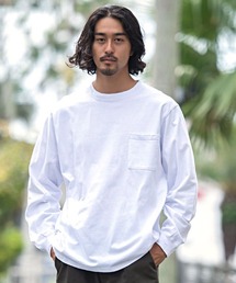 『Goodwear/グッドウェア』WEB別注 ビッグシルエットヘビーウェイトポケット付きクルーネック長袖Tシャツ
