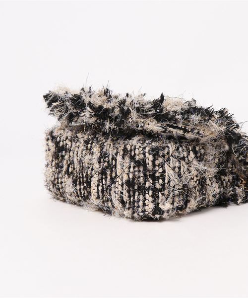 KOBE LETTUCE（コウベレタス）の「MIXラメツイード2WAYショルダーチェーンバッグ＊レディース/ハンドバッグ/ポシェット/ミニバッグ[B1220]神戸レタス（ハンドバッグ・レディース・ブラック/イエロー・FREE）」の5枚目の写真