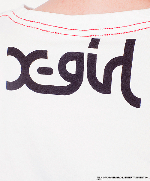X-girl(エックスガール)の「GREMLiNS HANDLE WITH CARE S/S BIG TEE(Tシャツ/カットソー・レディース・ホワイト/ブラック/レッド・ONE SIZE)」の7枚目の写真