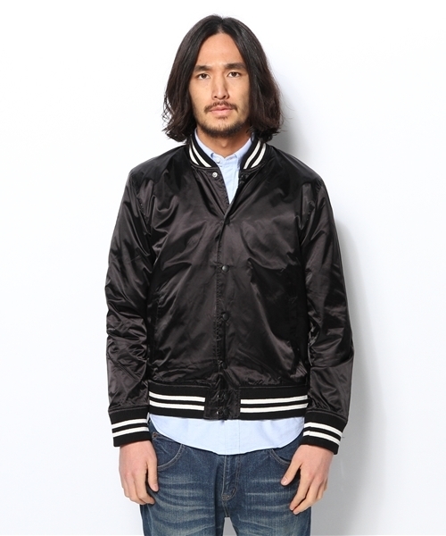 WEGO（ウィゴー）の「WEGO/サテンスタジャン（スタジャン・メンズ・ダークグリーン/ブラック・LARGE/MEDIUM）」の13枚目の写真