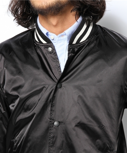 WEGO（ウィゴー）の「WEGO/サテンスタジャン（スタジャン・メンズ・ダークグリーン/ブラック・LARGE/MEDIUM）」の6枚目の写真