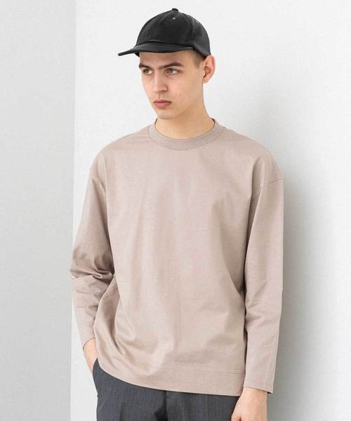 UNITED TOKYO（ユナイテッドトウキョウ）の「オーバーサイズロングスリーブカットソー（Tシャツ/カットソー・メンズ・ブラック/オフホワイト/ベージュ/ライトグリーン/イエロー/レッド・1/2/3）」の4枚目の写真