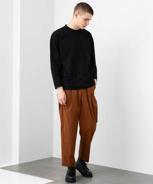 UNITED TOKYO（ユナイテッドトウキョウ）の「オーバーサイズロングスリーブカットソー（Tシャツ/カットソー・メンズ・ブラック/オフホワイト/ベージュ/ライトグリーン/イエロー/レッド・1/2/3）」の18枚目の写真