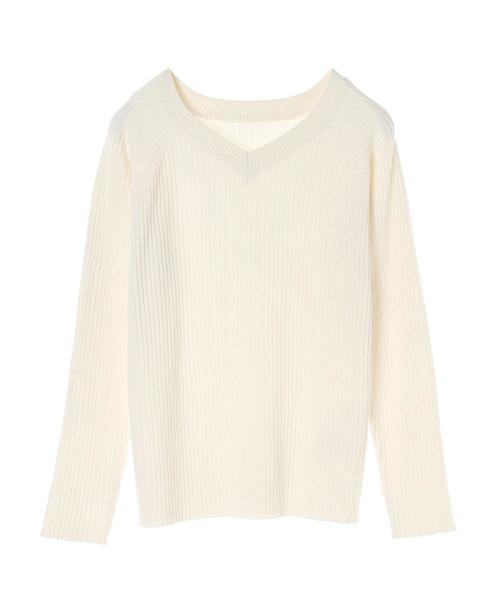 AMERICAN HOLIC(アメリカンホリック)の「2WAYリブプルオーバー*(ニット/セーター・レディース・マスタード/アイボリー/ブラック/ライトグリーン/ネイビー/ホワイト系その他4・M/L)」の7枚目の写真