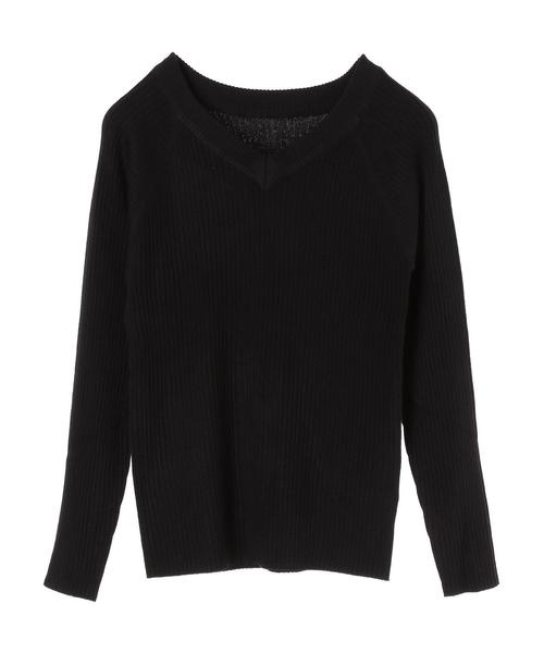 AMERICAN HOLIC(アメリカンホリック)の「2WAYリブプルオーバー*(ニット/セーター・レディース・マスタード/アイボリー/ブラック/ライトグリーン/ネイビー/ホワイト系その他4・M/L)」の8枚目の写真