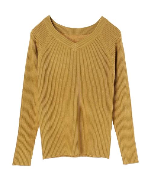 AMERICAN HOLIC(アメリカンホリック)の「2WAYリブプルオーバー*(ニット/セーター・レディース・マスタード/アイボリー/ブラック/ライトグリーン/ネイビー/ホワイト系その他4・M/L)」の9枚目の写真