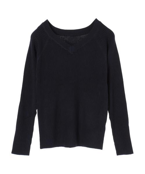 AMERICAN HOLIC(アメリカンホリック)の「2WAYリブプルオーバー*(ニット/セーター・レディース・マスタード/アイボリー/ブラック/ライトグリーン/ネイビー/ホワイト系その他4・M/L)」の11枚目の写真