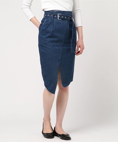 Guess�i�Q�X�j�́uBELT DENIM SKIRT�i�f�j���X�J�[�g�j�v�b�C���f�B�S�u���[