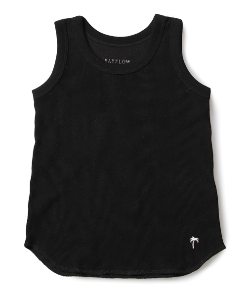 BAYFLOW（ベイフロー）の「[KIDS]ミニワッフルタンクトップ（タンクトップ・キッズ・ブラック/グレー/オフホワイト・SMALL/MEDIUM/LARGE/X-LARGE/XX-LARGE）」の9枚目の写真