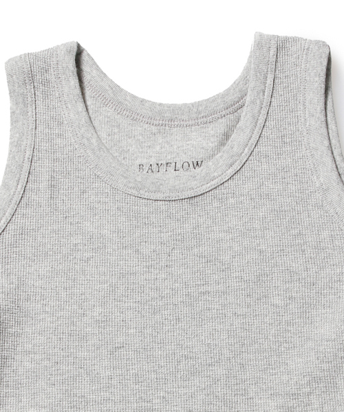 BAYFLOW（ベイフロー）の「[KIDS]ミニワッフルタンクトップ（タンクトップ・キッズ・ブラック/グレー/オフホワイト・SMALL/MEDIUM/LARGE/X-LARGE/XX-LARGE）」の11枚目の写真