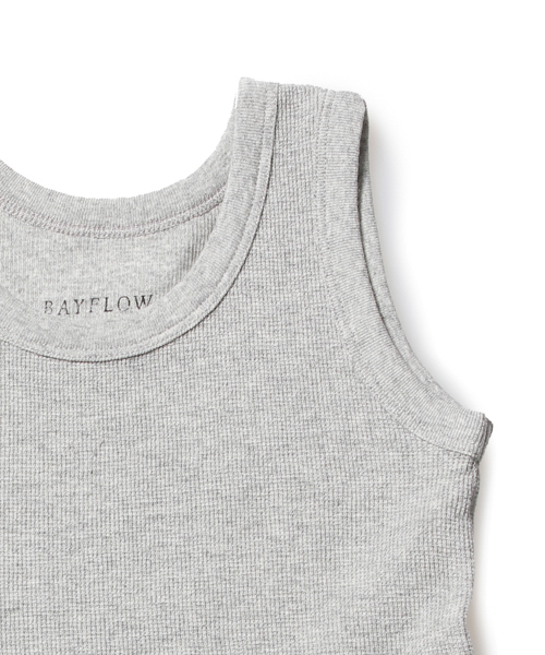 BAYFLOW（ベイフロー）の「[KIDS]ミニワッフルタンクトップ（タンクトップ・キッズ・ブラック/グレー/オフホワイト・SMALL/MEDIUM/LARGE/X-LARGE/XX-LARGE）」の13枚目の写真