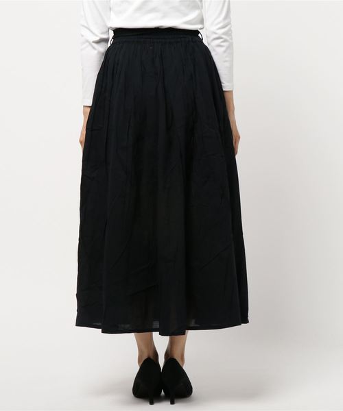 natural couture(ナチュラルクチュール)の「綿ボイルカラースカート(スカート・レディース・ブラック/パープル/ターコイズブルー/チェック/イエロー/キャメル・FREE)」の8枚目の写真