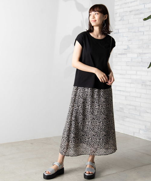 WEGO（ウィゴー）の「WEGO/USAコットンノースリーブTシャツ（Tシャツ/カットソー・レディース・ブラック/ベージュ/ピンク/ホワイト/カーキ/パープル・FREE）」の20枚目の写真