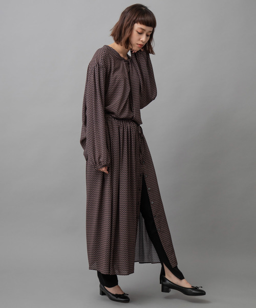 Munich（ミューニック）の「ミニフラワープリント　ギャザースカート（スカート・レディース・ブラック/グリーン/ライトブラウン・S/M）」の14枚目の写真