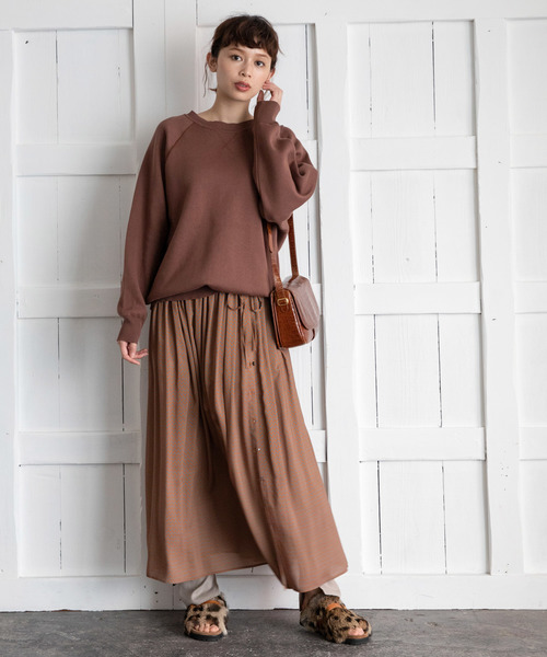 Munich（ミューニック）の「ミニフラワープリント　ギャザースカート（スカート・レディース・ブラック/グリーン/ライトブラウン・S/M）」の18枚目の写真