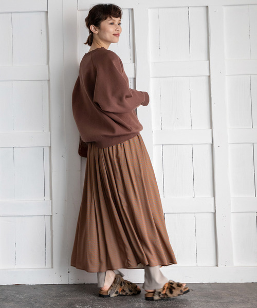 Munich（ミューニック）の「ミニフラワープリント　ギャザースカート（スカート・レディース・ブラック/グリーン/ライトブラウン・S/M）」の13枚目の写真