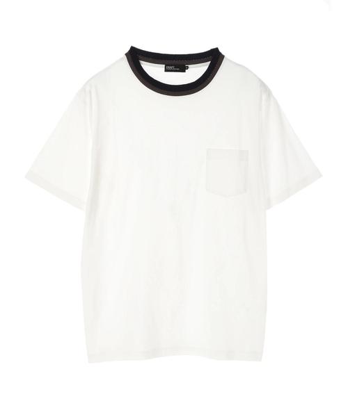 CRAFT STANDARD BOUTIQUE(クラフトスタンダードブティック)の「衿リブカットプルオーバー●(Tシャツ/カットソー・メンズ・オフホワイト/ブルー/杢グレー・LL/M/L)」の6枚目の写真