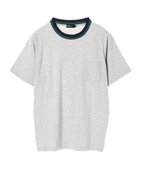 CRAFT STANDARD BOUTIQUE(クラフトスタンダードブティック)の「衿リブカットプルオーバー●(Tシャツ/カットソー・メンズ・オフホワイト/ブルー/杢グレー・LL/M/L)」の7枚目の写真