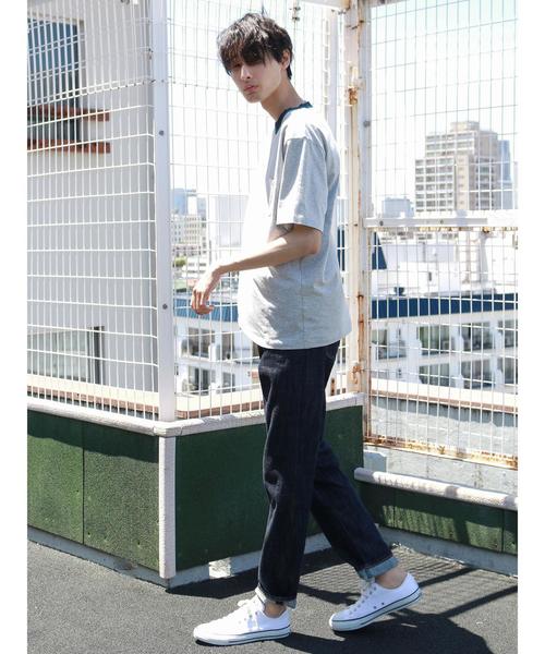 CRAFT STANDARD BOUTIQUE(クラフトスタンダードブティック)の「衿リブカットプルオーバー●(Tシャツ/カットソー・メンズ・オフホワイト/ブルー/杢グレー・LL/M/L)」の11枚目の写真