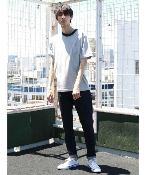 CRAFT STANDARD BOUTIQUE(クラフトスタンダードブティック)の「衿リブカットプルオーバー●(Tシャツ/カットソー・メンズ・オフホワイト/ブルー/杢グレー・LL/M/L)」の12枚目の写真