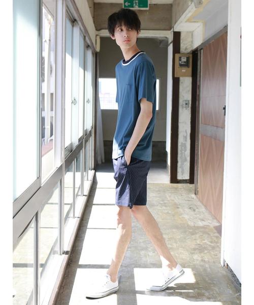 CRAFT STANDARD BOUTIQUE(クラフトスタンダードブティック)の「衿リブカットプルオーバー●(Tシャツ/カットソー・メンズ・オフホワイト/ブルー/杢グレー・LL/M/L)」の14枚目の写真