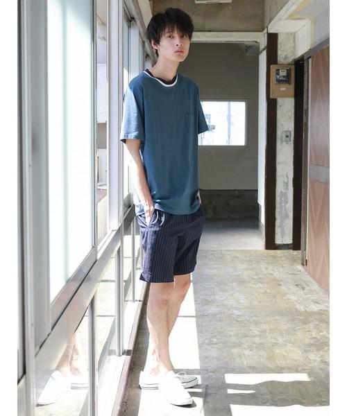 CRAFT STANDARD BOUTIQUE(クラフトスタンダードブティック)の「衿リブカットプルオーバー●(Tシャツ/カットソー・メンズ・オフホワイト/ブルー/杢グレー・LL/M/L)」の17枚目の写真