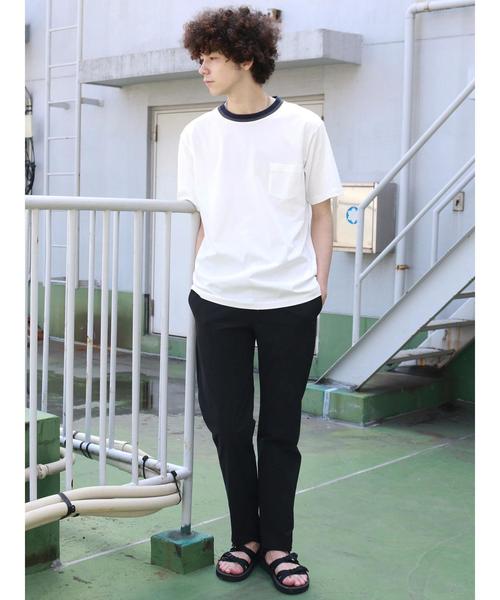 CRAFT STANDARD BOUTIQUE(クラフトスタンダードブティック)の「衿リブカットプルオーバー●(Tシャツ/カットソー・メンズ・オフホワイト/ブルー/杢グレー・LL/M/L)」の20枚目の写真