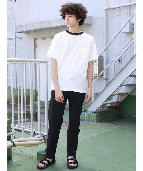 CRAFT STANDARD BOUTIQUE(クラフトスタンダードブティック)の「衿リブカットプルオーバー●(Tシャツ/カットソー・メンズ・オフホワイト/ブルー/杢グレー・LL/M/L)」の21枚目の写真