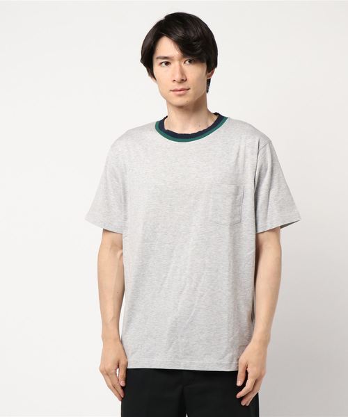 CRAFT STANDARD BOUTIQUE(クラフトスタンダードブティック)の「衿リブカットプルオーバー●(Tシャツ/カットソー・メンズ・オフホワイト/ブルー/杢グレー・LL/M/L)」の5枚目の写真